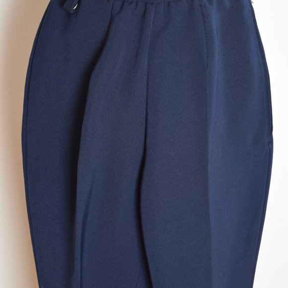 vintage 70s snow ski pants navy blue high waisted stirrup leggings EDELWEISS XS - Picture 3 of 7